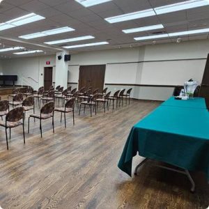 Community Room Theater & Refreshment Setup