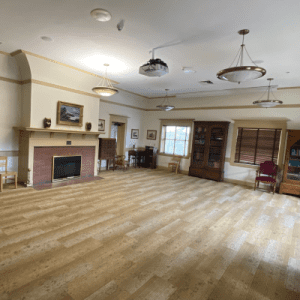 The interior of an empty Heritage Room.